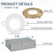 Luxrite 3 Inch Ultra Thin LED Recessed Downlight 5CCT 2700K-5000K 8W 540LM Dimmable IC Rated Brass Trim LR23751 LR23857-1PK - alternate 4